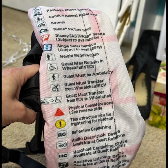 NWOT Disney World Map Backpack - Picture 3 of 6